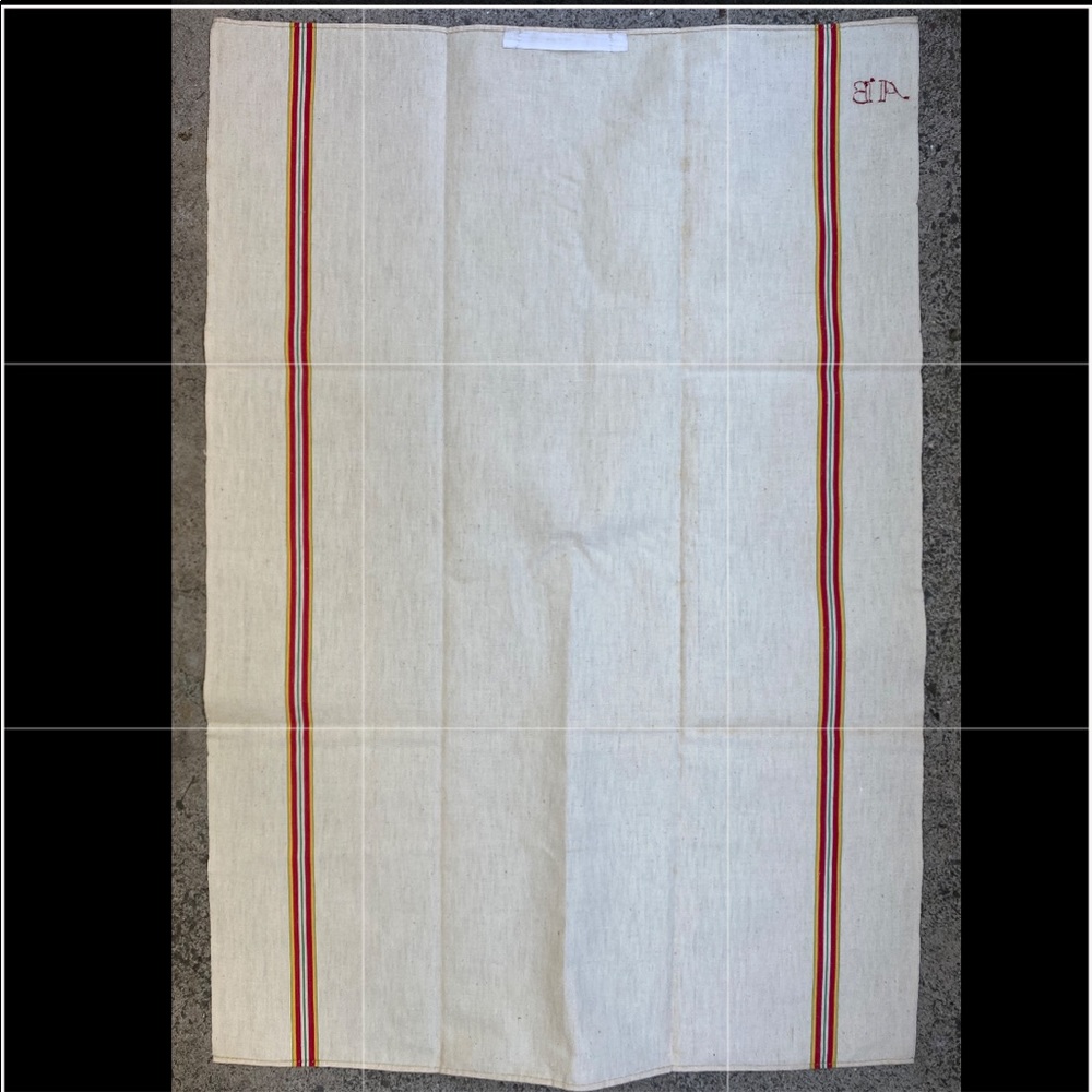 1 Vintage French Métis Linen Towel Cloth mon “AB” - Picture 3 of 11